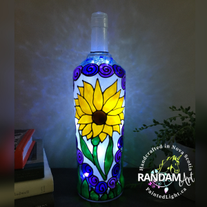 Randam Art Painted Light Sunflower Hand Painted Lamp