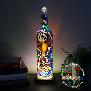 Phoenix Hand Painted Bottle Light