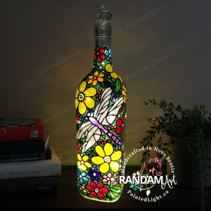 Dragonfly Dreaming Hand Painted Bottle Light
