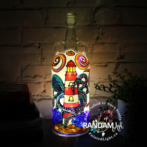 Kraken on Lighthouse Bottle Light