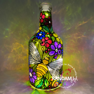 A Bee's Serenade Painted Bottle light