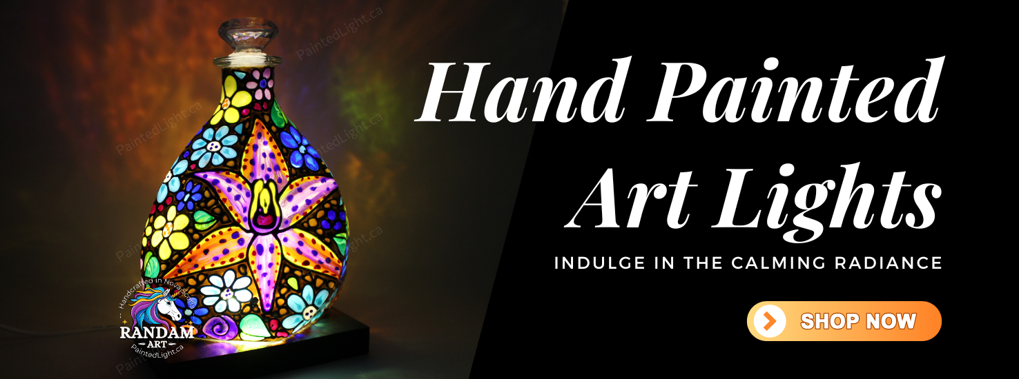 Painted Art Lamps by Randam Art - Miranda Jordan