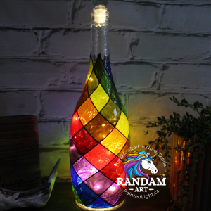 Rainbow Prism Cascade painted art lamp